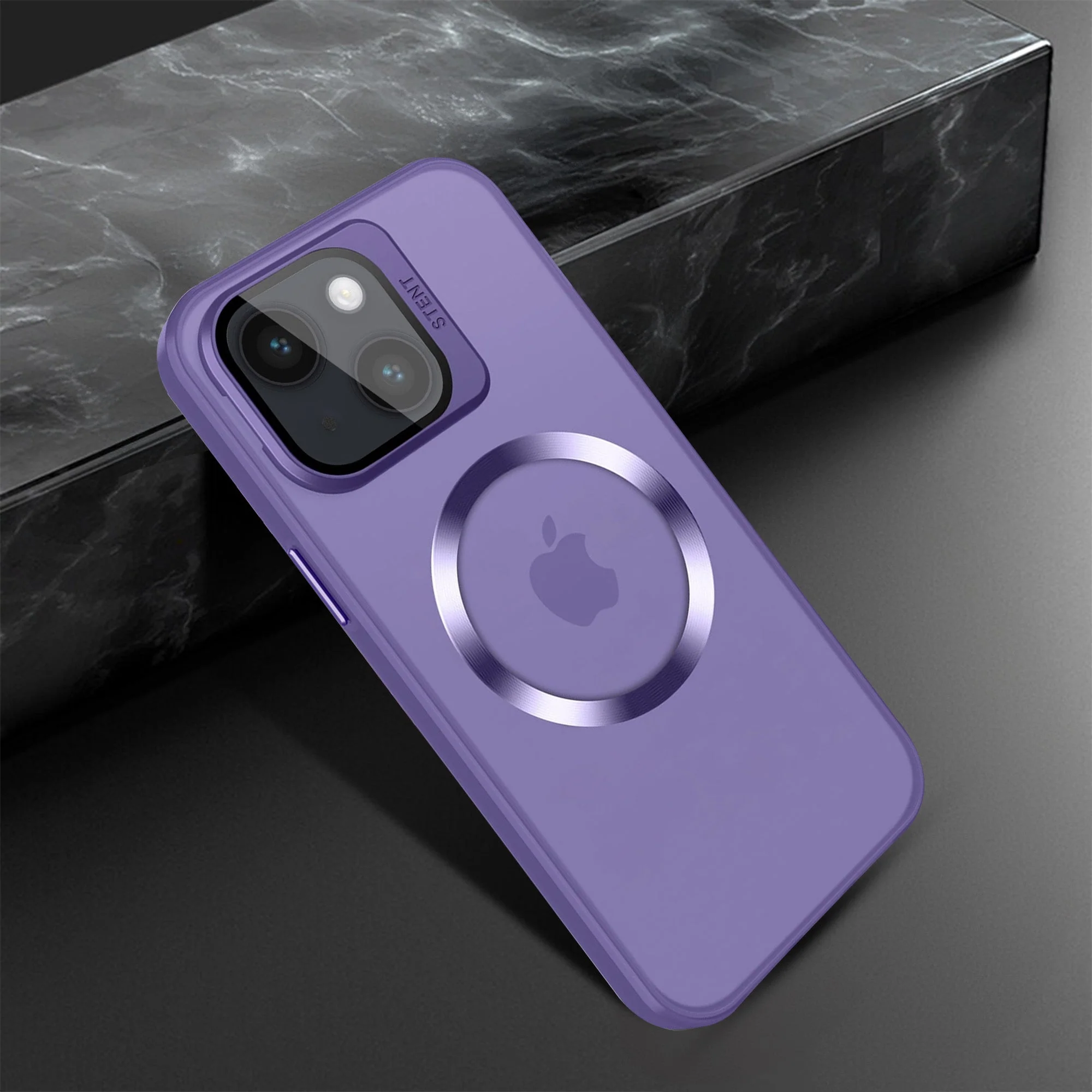 Vaku ® Apple iPhone 14 Plus Rime Frosted Magnetic Magpro Translucent Back Cover - Image 5