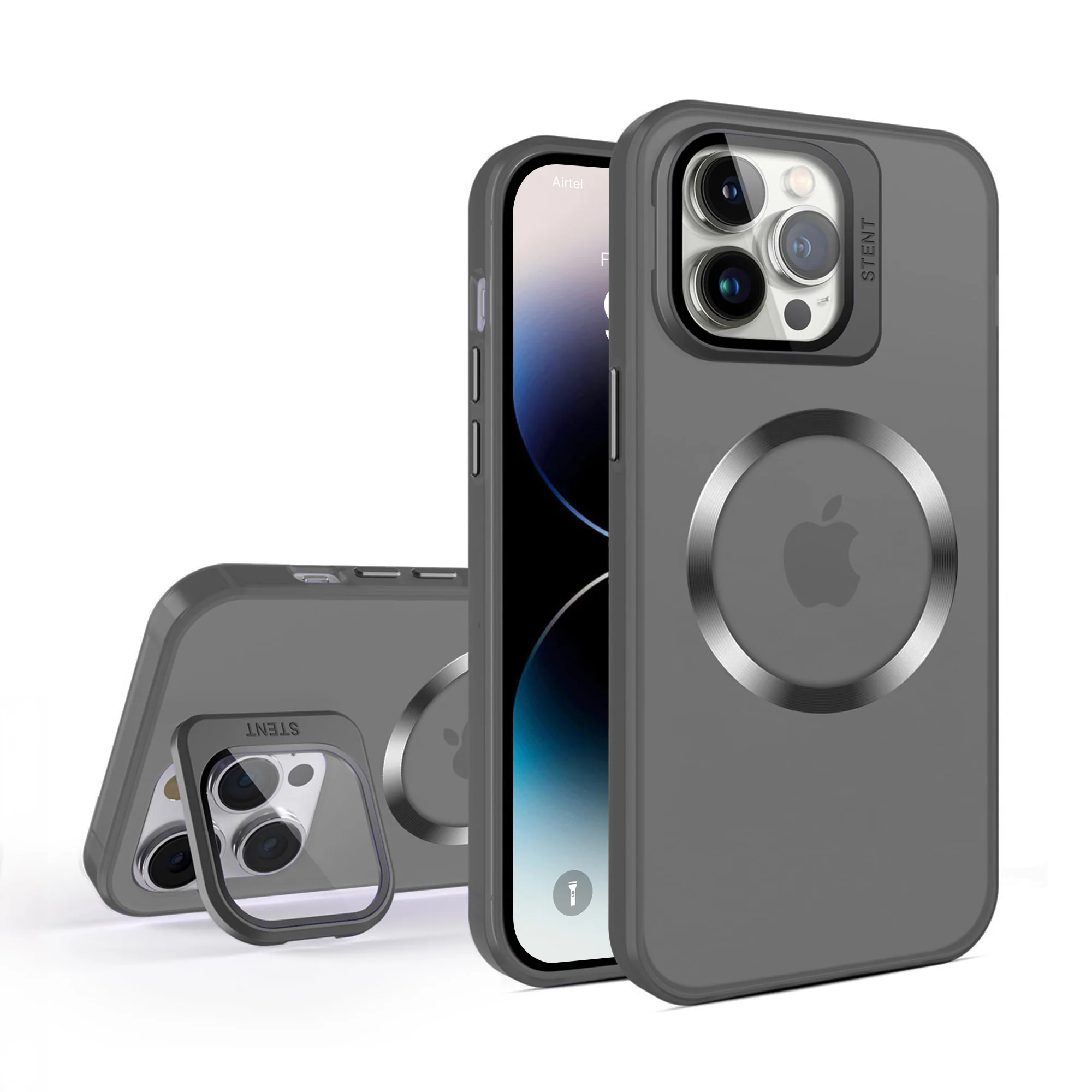 Vaku ® Apple iPhone 14 Pro Rime Frosted Magnetic Magpro Translucent Back Cover