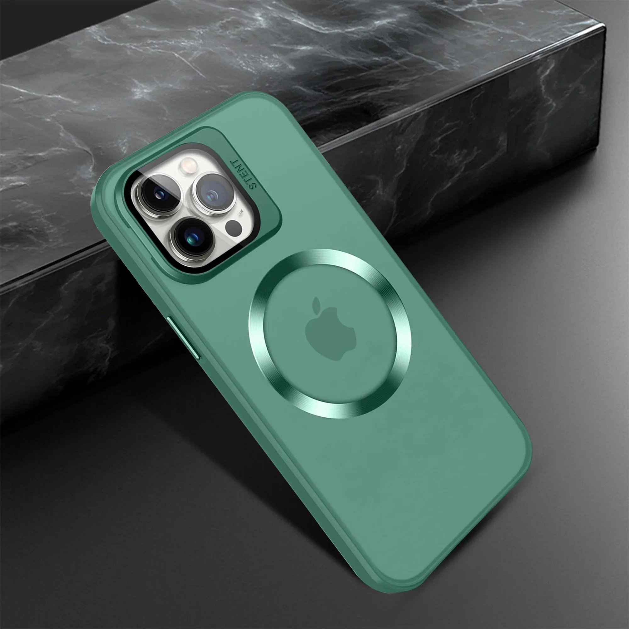 Vaku ® Apple iPhone 14 Pro Rime Frosted Magnetic Magpro Translucent Back Cover - Image 8