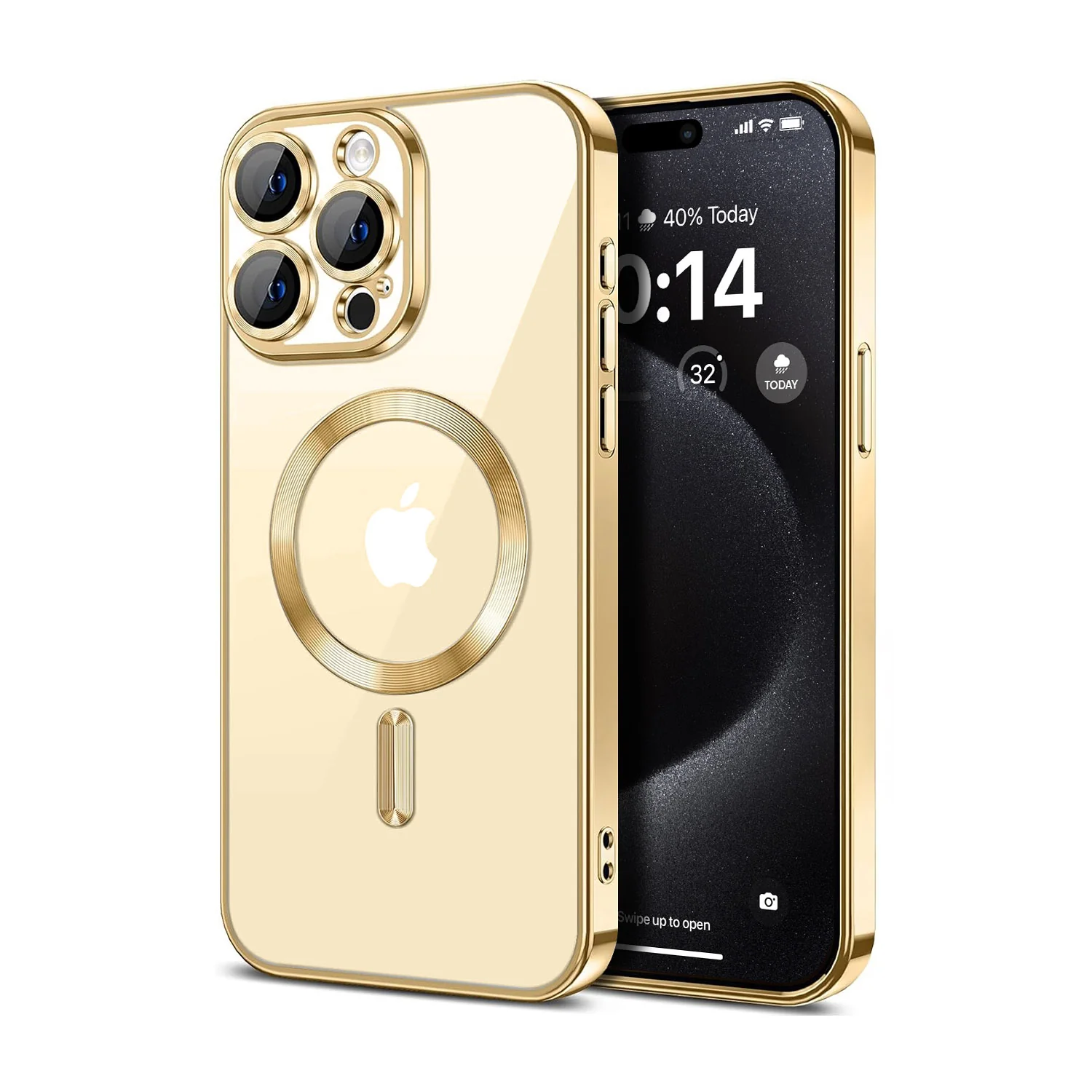 Vaku ® Apple iPhone 15 Pro Max Luxury Electroplated Magnetic Magsafe Back Cover - Image 13