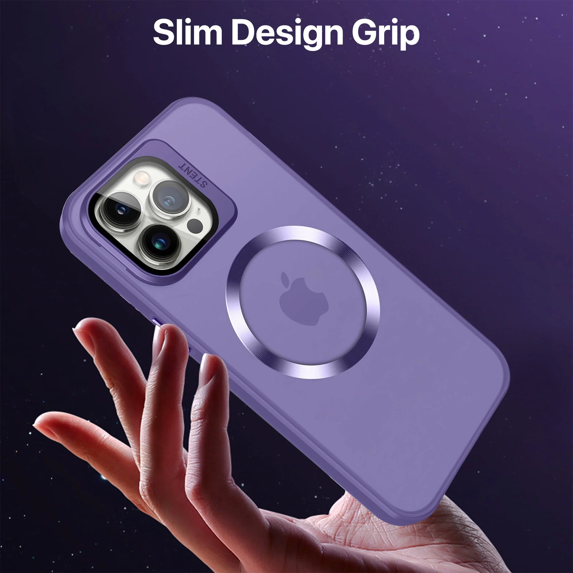 Vaku ® Apple iPhone 15 Pro Max Rime Frosted Magnetic Magpro Translucent Back Cover - Image 5