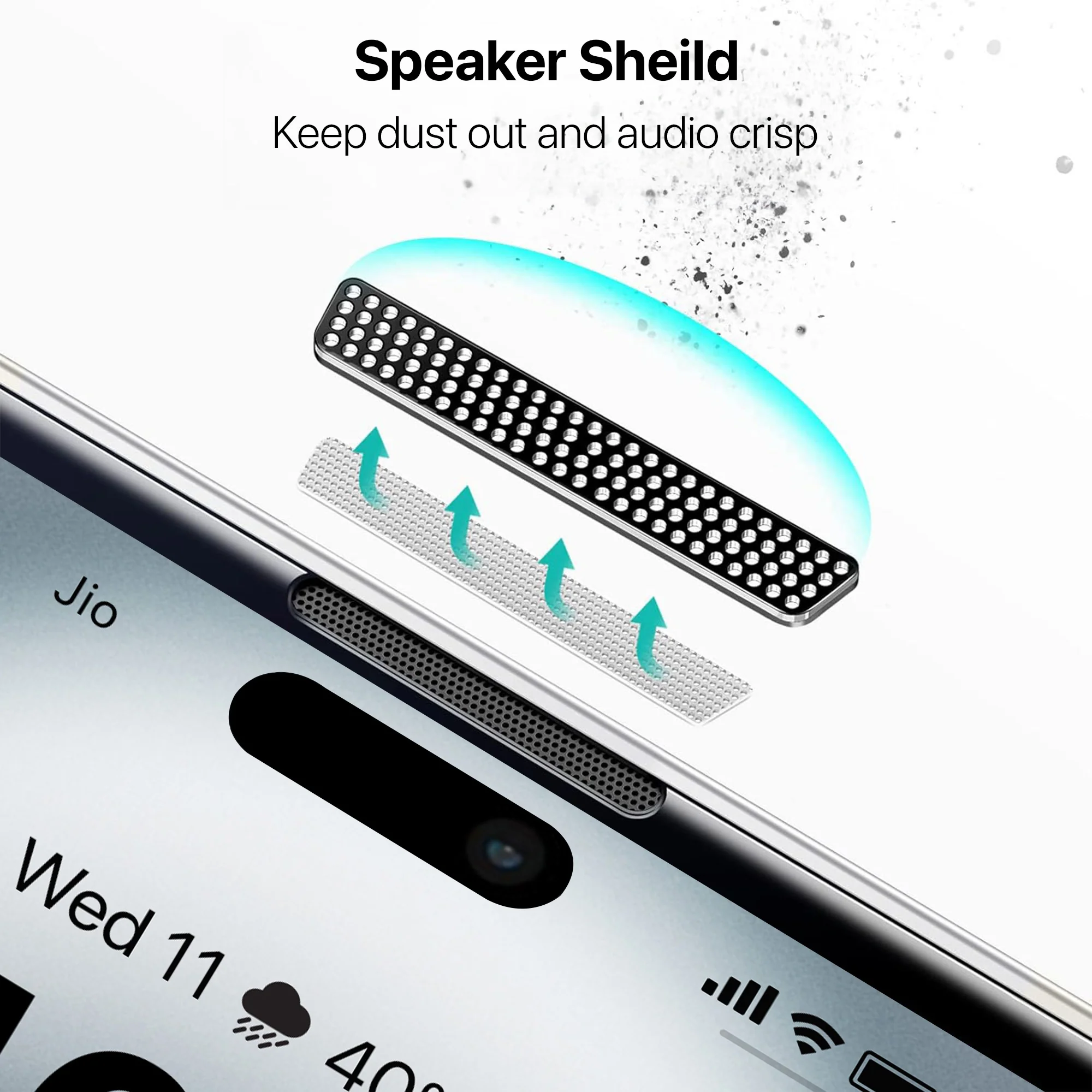 Vaku ® Apple iPhone 16 ESD Full Glass Dust & Water Proof Tempered Glass - Image 2
