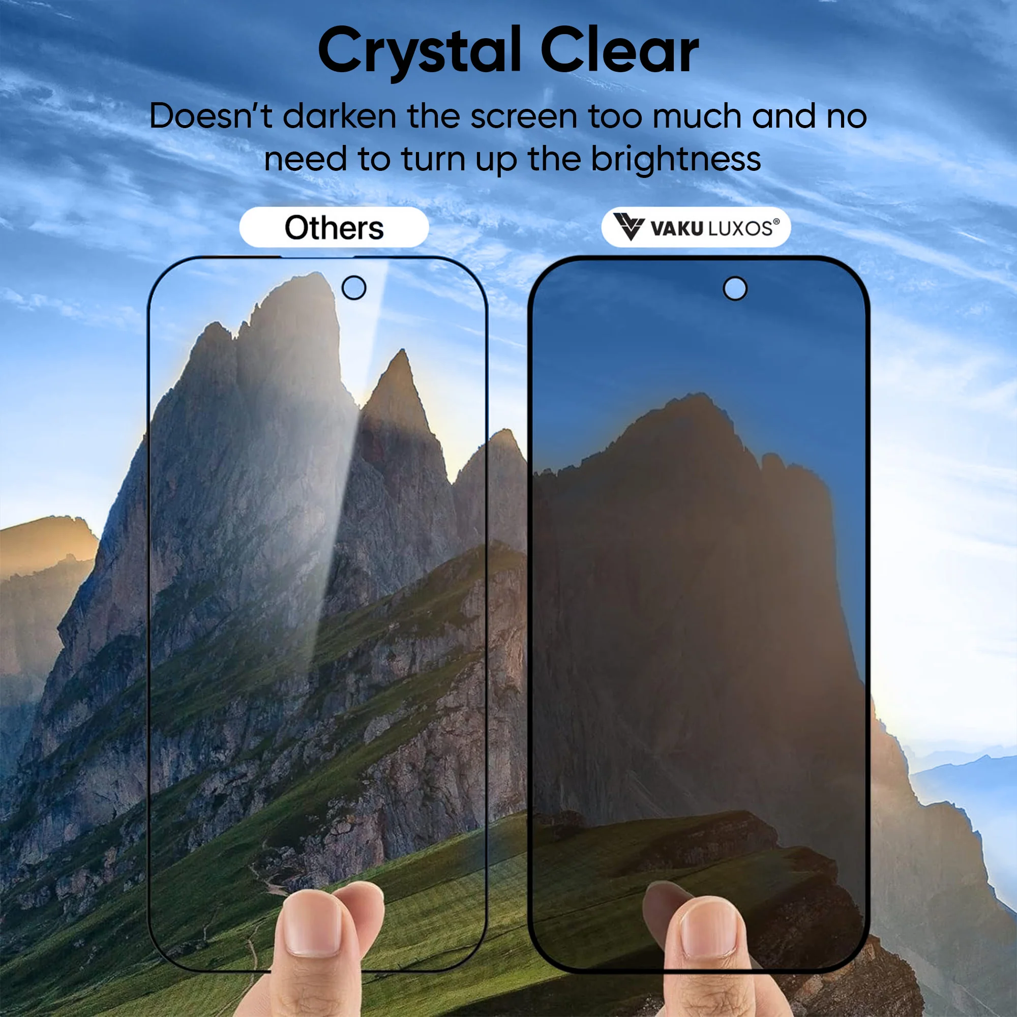 Vaku ® Apple iPhone 16 Plus Privacy Screen Protector Anti-Spy Protection Tempered Glass - Image 2