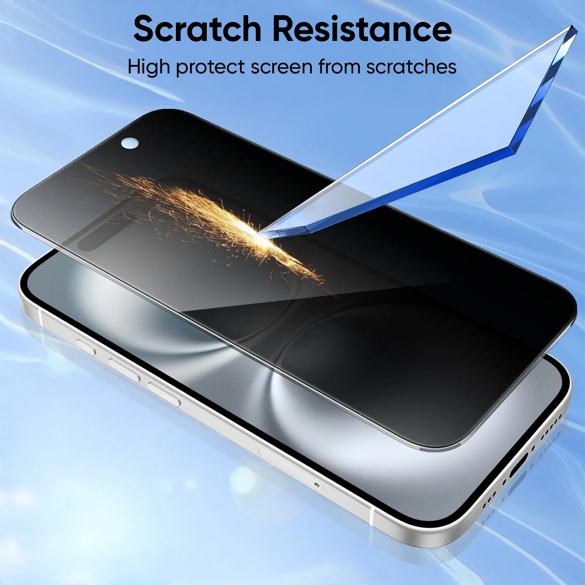 Vaku ® Apple iPhone 16 Privacy Screen Protector Anti-Spy Protection Tempered Glass - Image 2