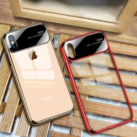 VakuĀ® Apple iPhone X / XS Dual Polarized Glossy Edition + Full Logo Display Electroplated Shine Case Back Cover