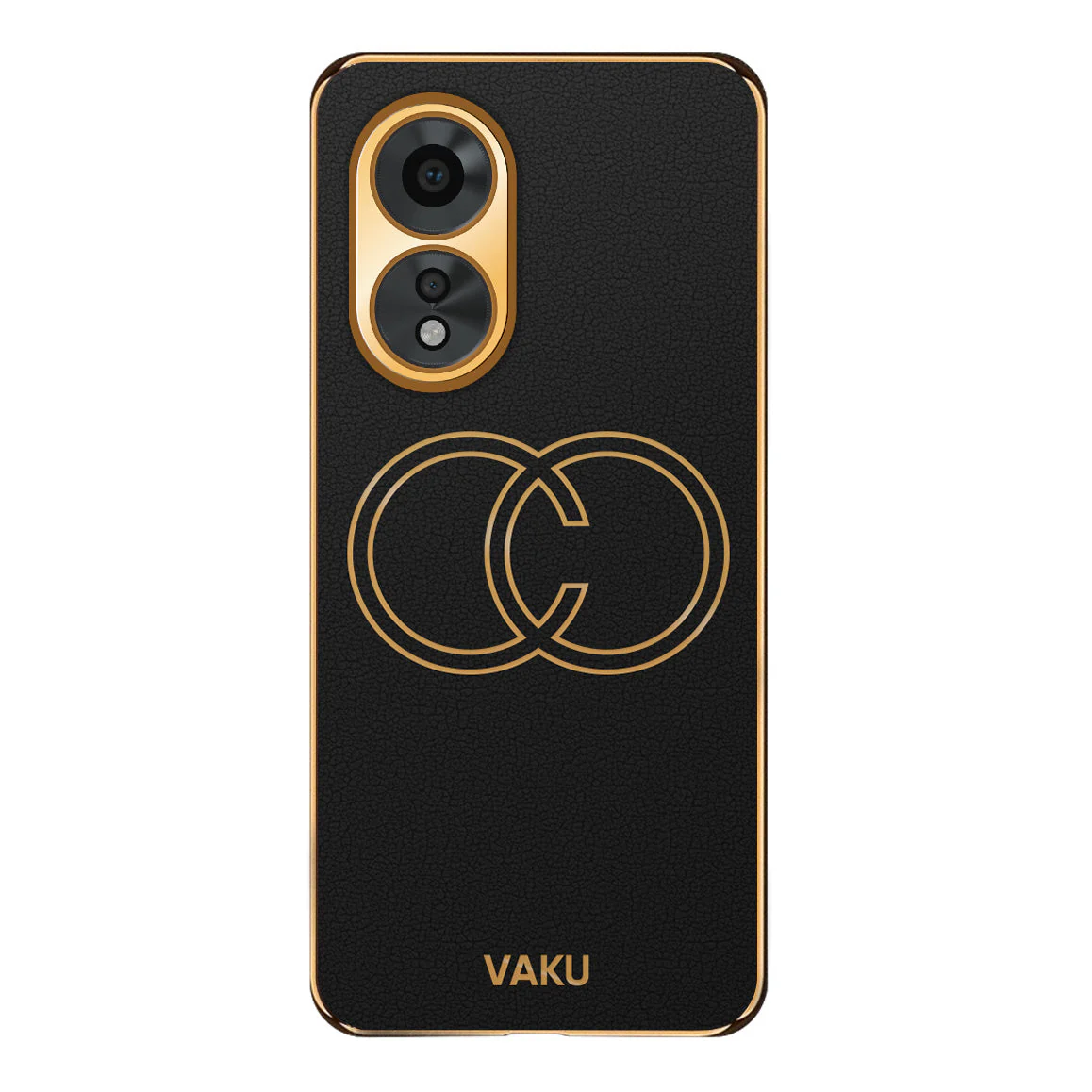 VakuĀ® Oppo A38 Skylar Leather Pattern Gold Electroplated Soft TPU Back Cover - Image 12