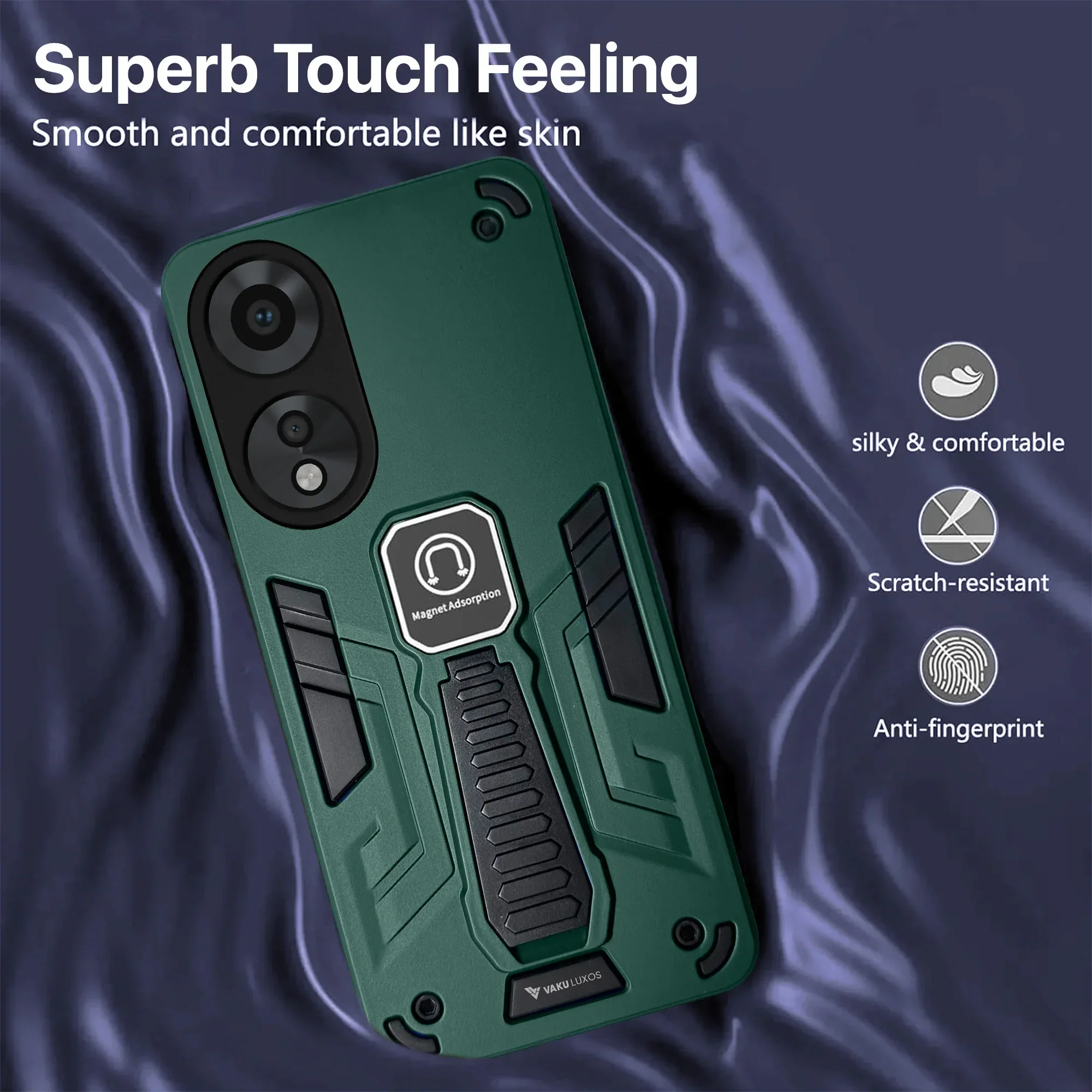 Vaku ® Oppo A58 4G Valor Military Grade Shockproof Back Cover - Image 3