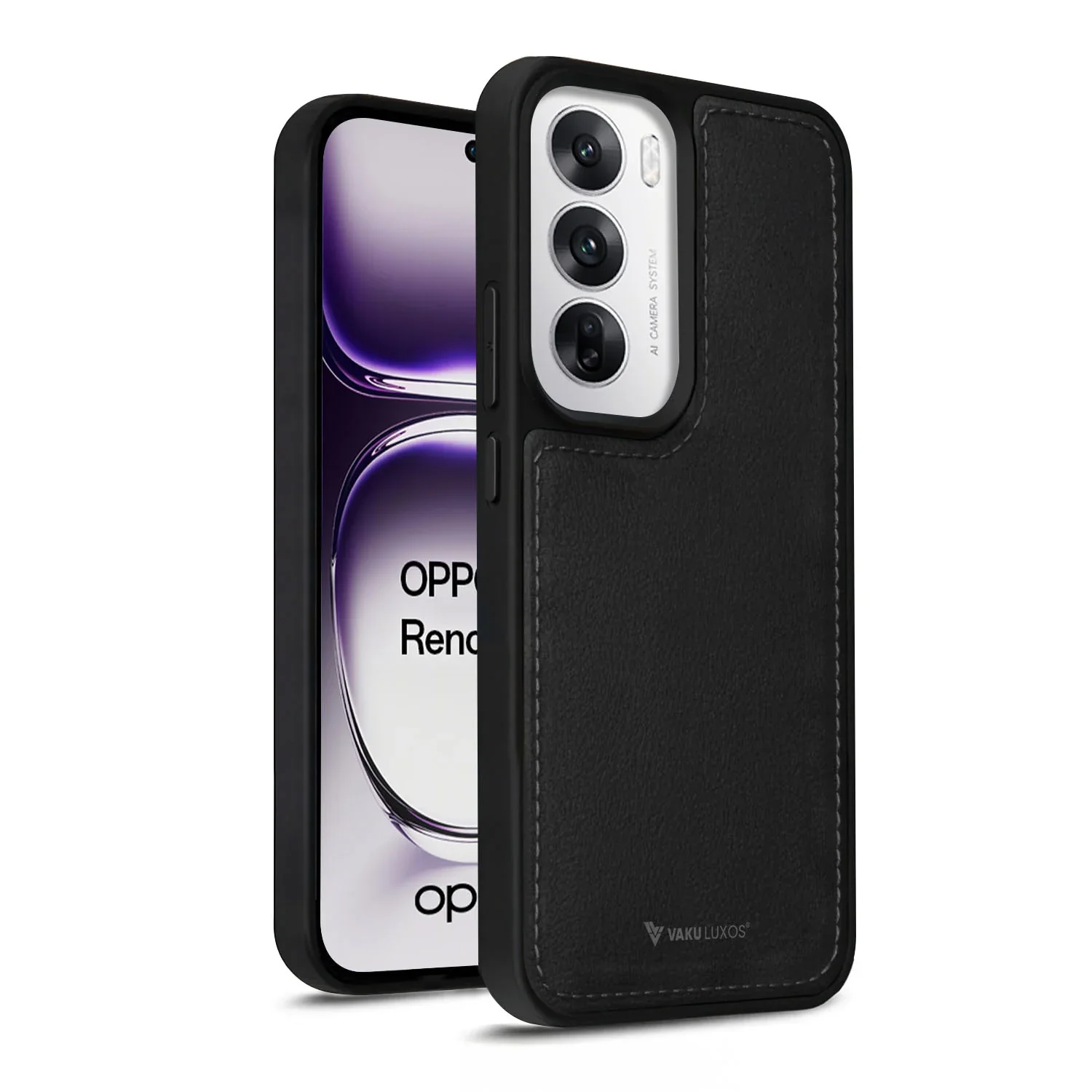 Vaku ® Oppo Reno12 5G Luxe Premium Leather Stitched Back Cover