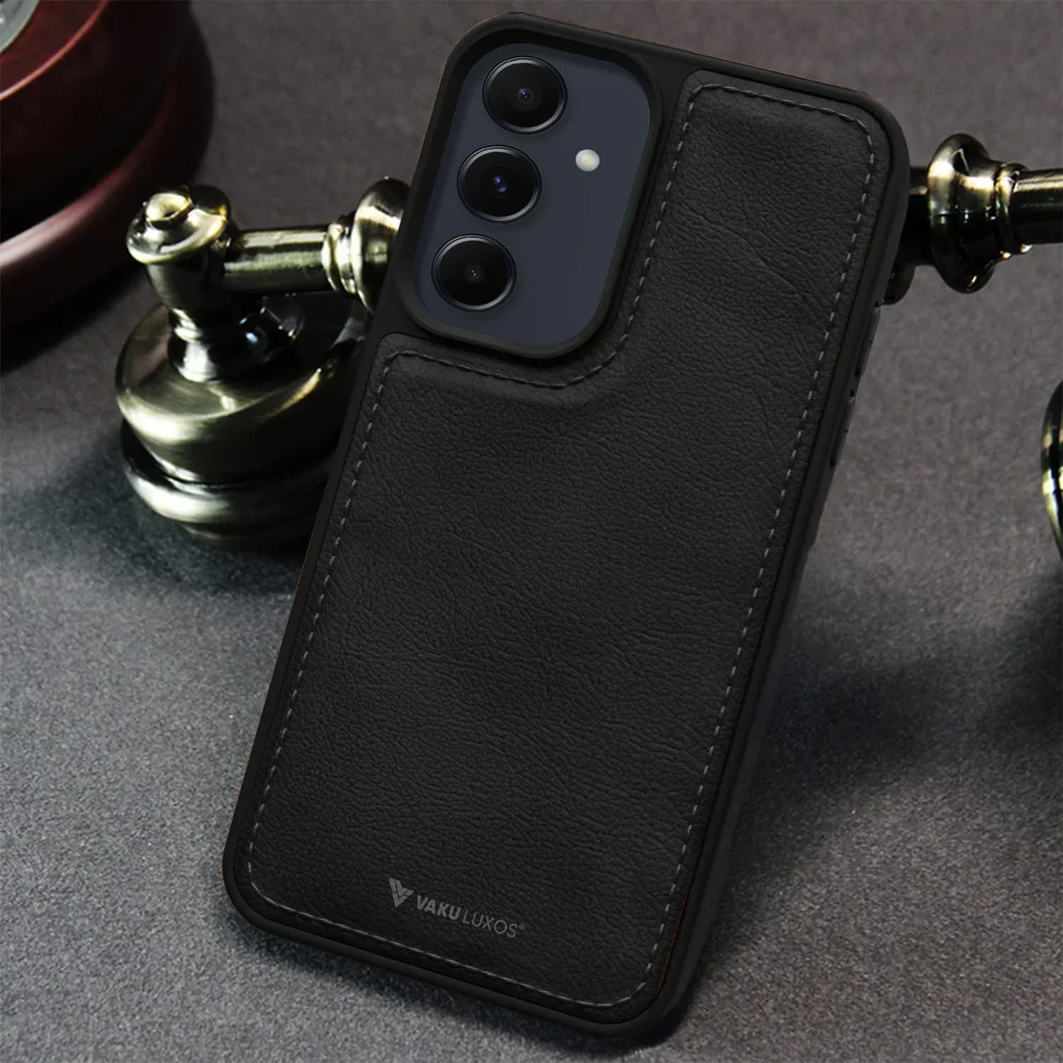 Vaku Ā® Samsung Galaxy A35 5G Luxe Premium Leather Stitched Back Cover - Image 10