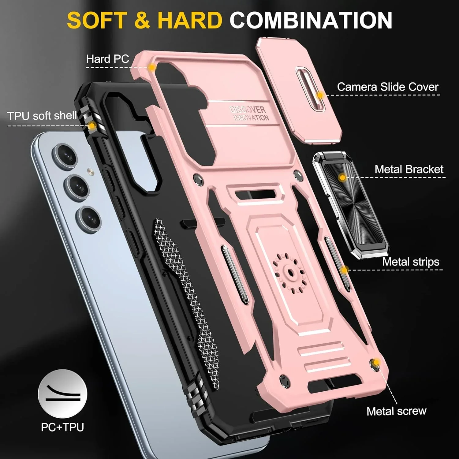 VakuĀ® Samsung Galaxy A54 5G Aegis Armor Slide Camera Protection Back Cover - Image 4