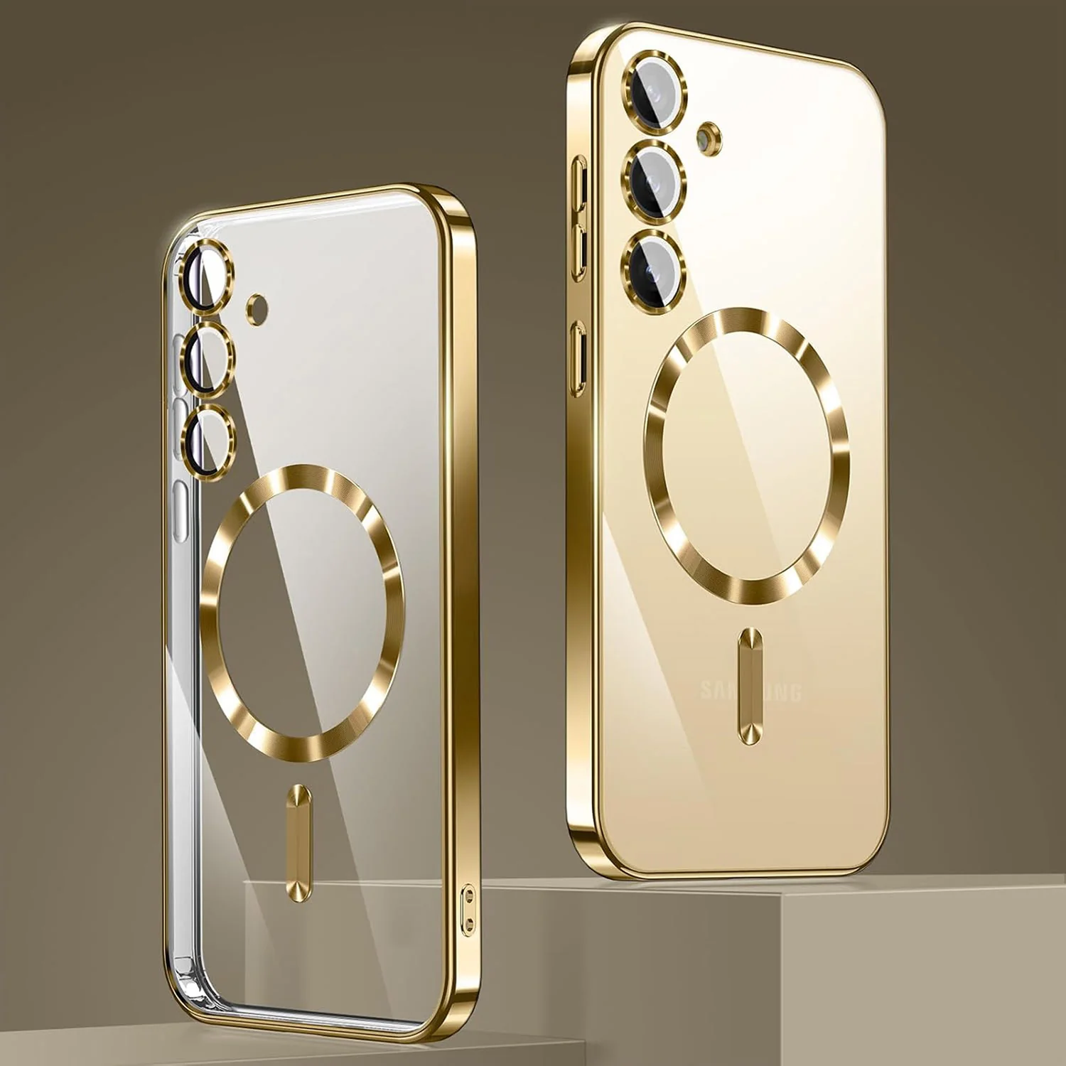 Vaku ® Samsung Galaxy A55 5G Luxury Electroplated Magnetic Magsafe Back Cover - Image 9