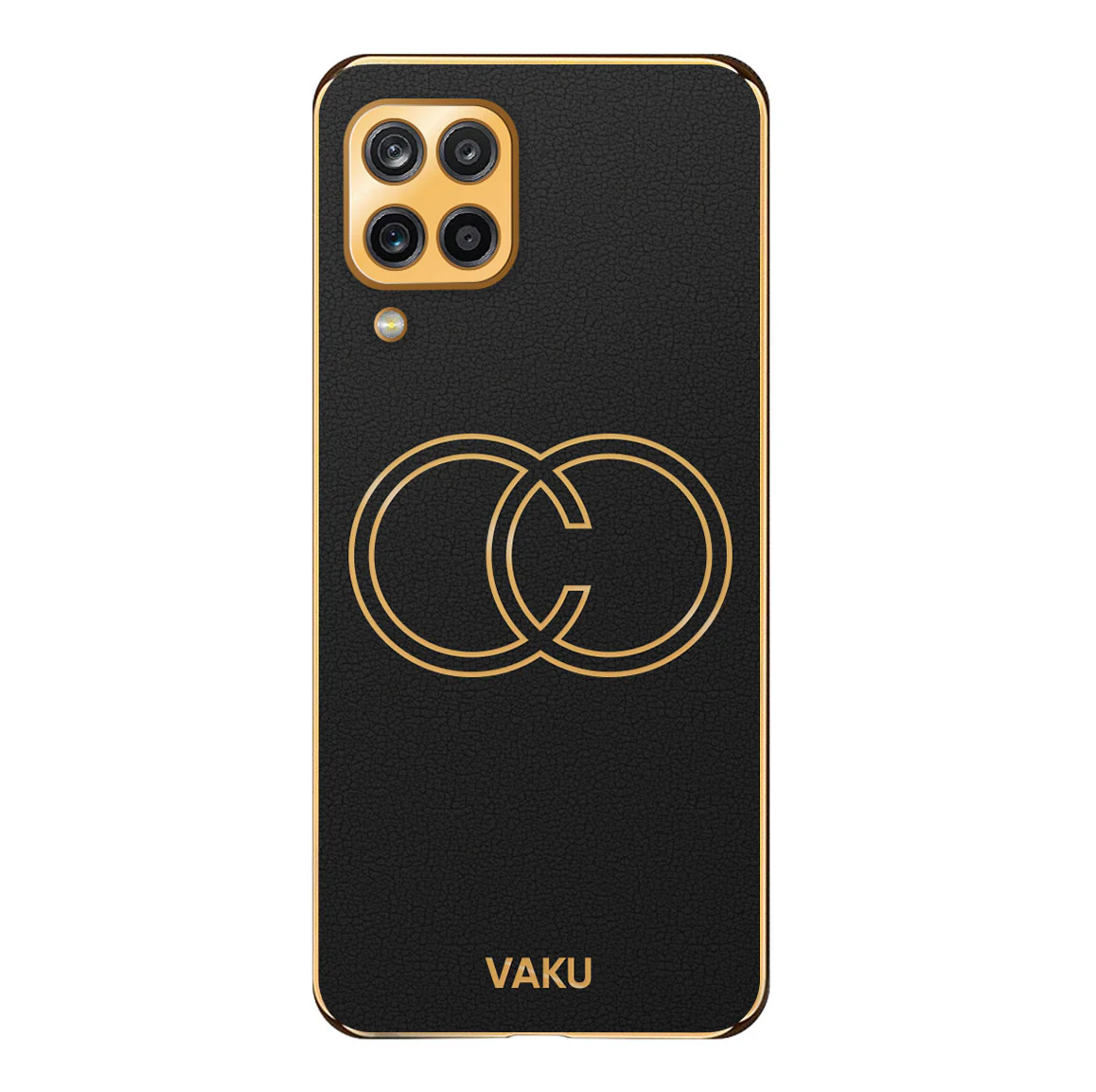 VakuĀ® Samsung Galaxy M33 5G Skylar Leather Pattern Gold Electroplated Soft TPU Back Cover - Image 17