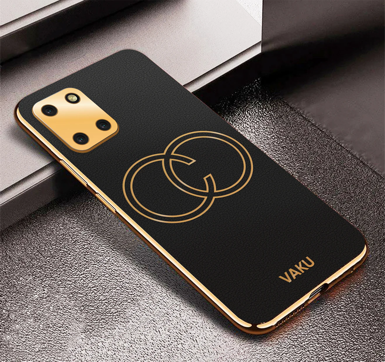 VakuĀ® Samsung Galaxy Note 10 Lite Skylar Leather Pattern Gold Electroplated Soft TPU Back Cover - Image 16