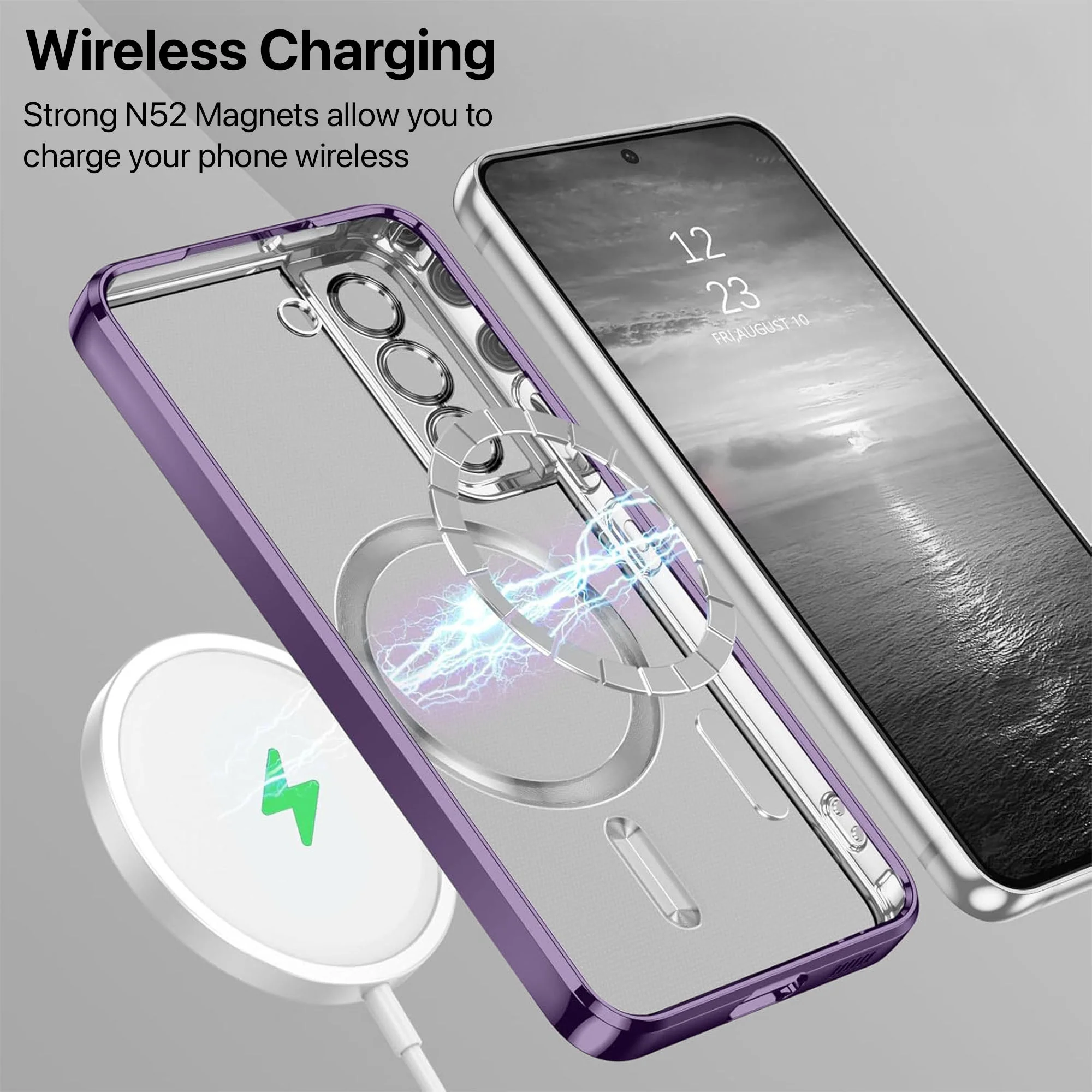 Vaku Ā® Samsung Galaxy S21 FE Luxury Electroplated Magnetic Magsafe Back Cover - Image 4