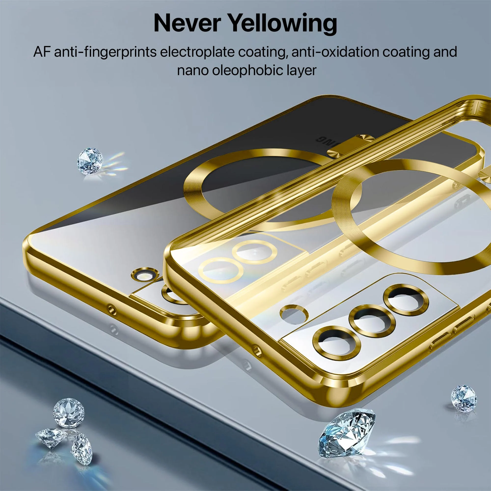 Vaku Ā® Samsung Galaxy S21 Luxury Electroplated Magnetic Magsafe Back Cover - Image 4
