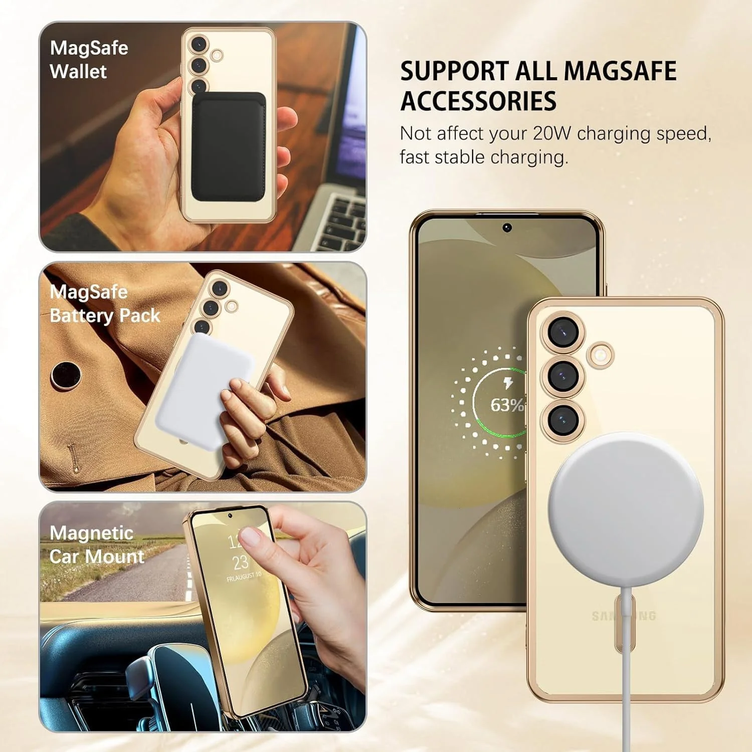 Vaku Ā® Samsung Galaxy S24 Luxury Electroplated Magnetic Magsafe Back Cover - Image 6