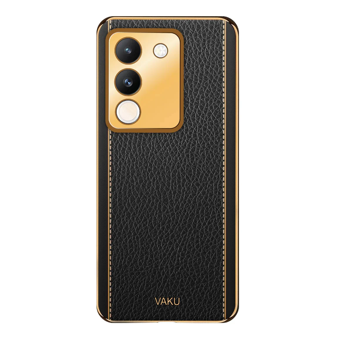 VakuĀ® Vivo Y200 5G Luxemberg Leather Pattern Gold Electroplated Soft TPU Back Cover - Image 10