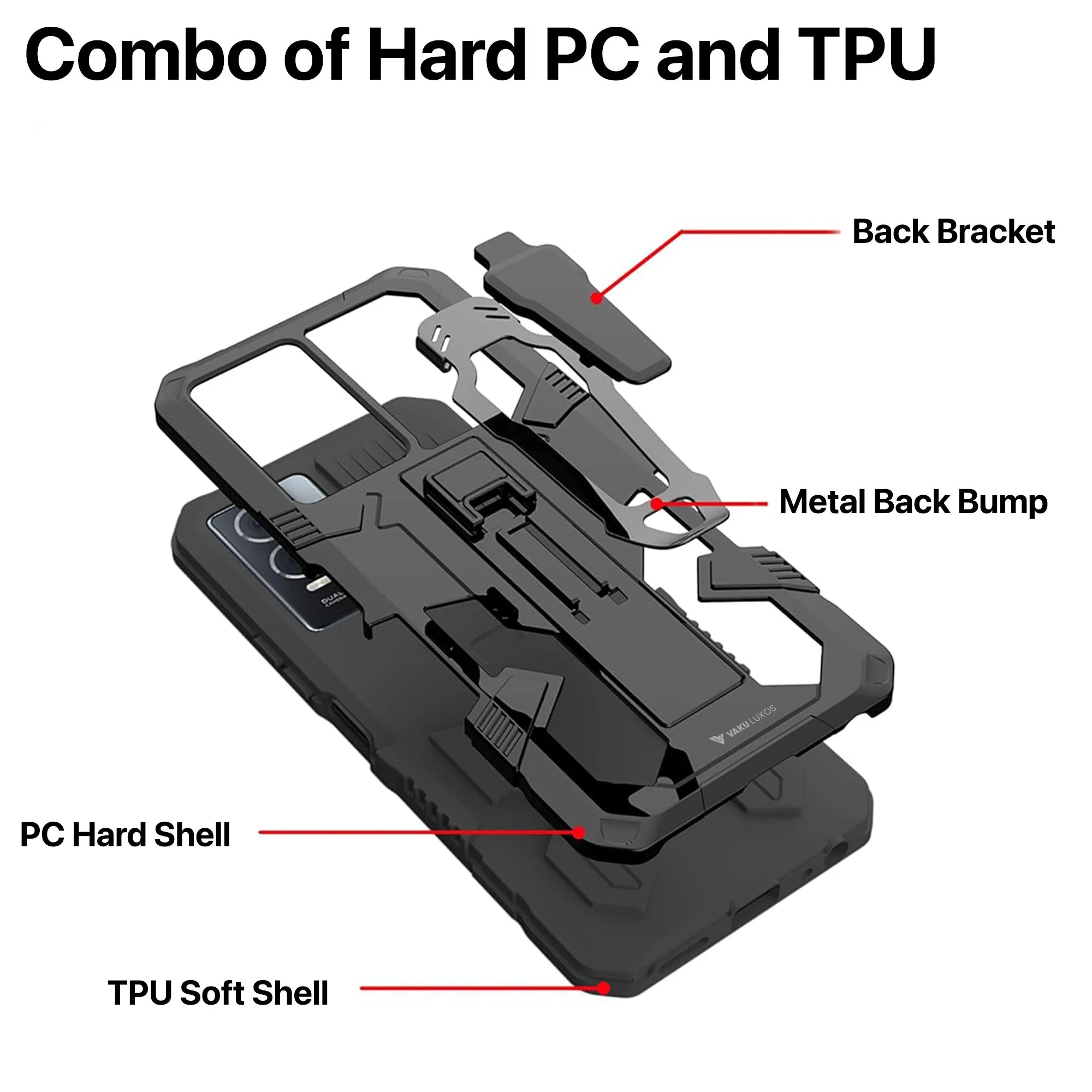 Vaku ® Vivo Y22 Vanguard Military Grade Back Cover - Image 8