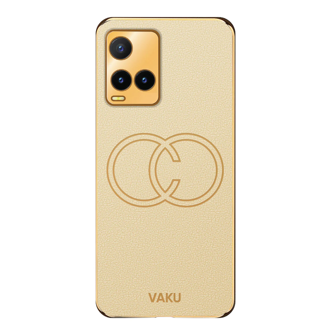 VakuĀ® Vivo Y33s Skylar Leather Pattern Gold Electroplated Soft TPU Back Cover - Image 15