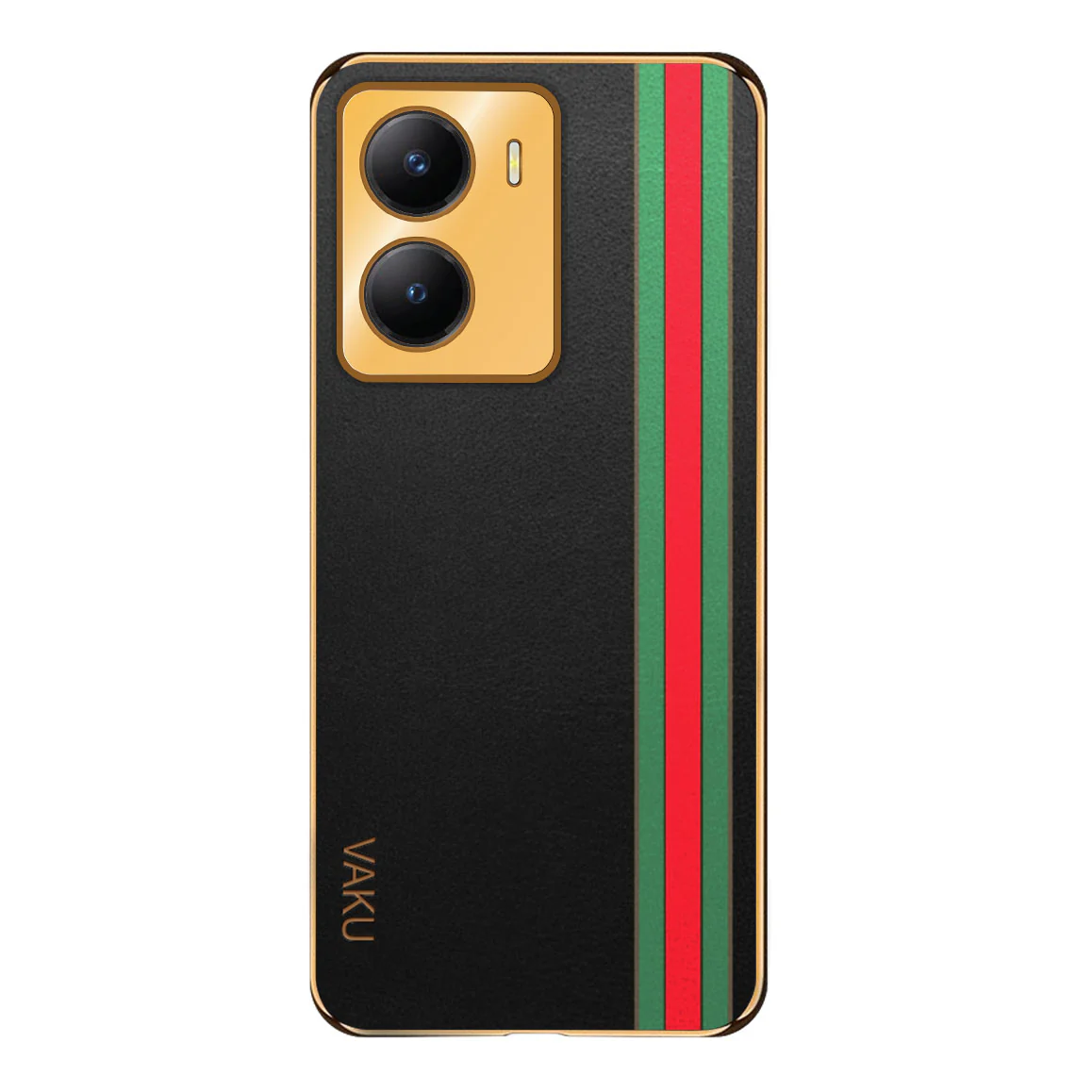 VakuĀ® Vivo Y56 Felix Line Leather Stitched Gold Electroplated Soft TPU Back Cover Case - Image 8