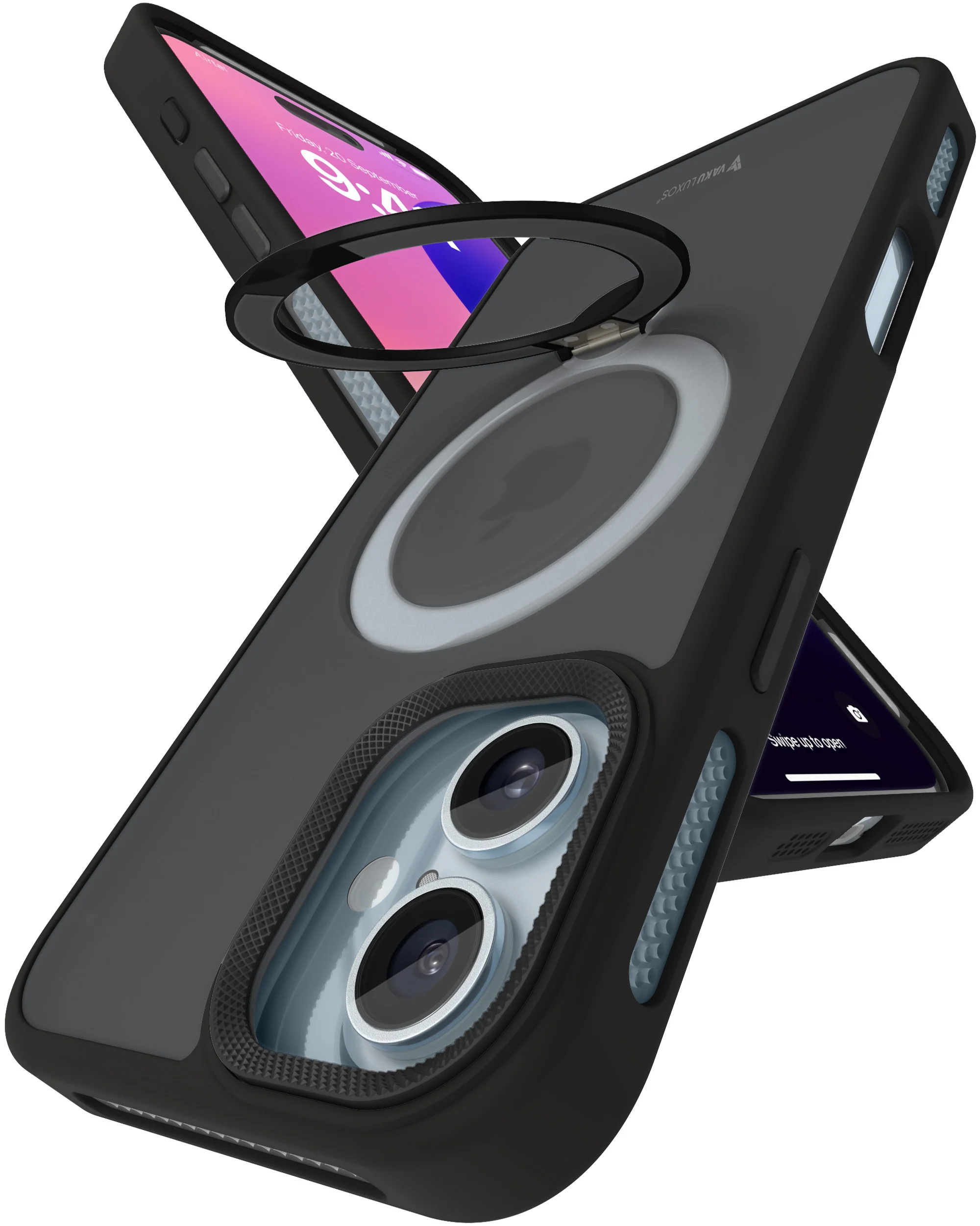 Vaku Luxos ® Apple iPhone 16 Ariston Kickmag Shockproof Back Cover