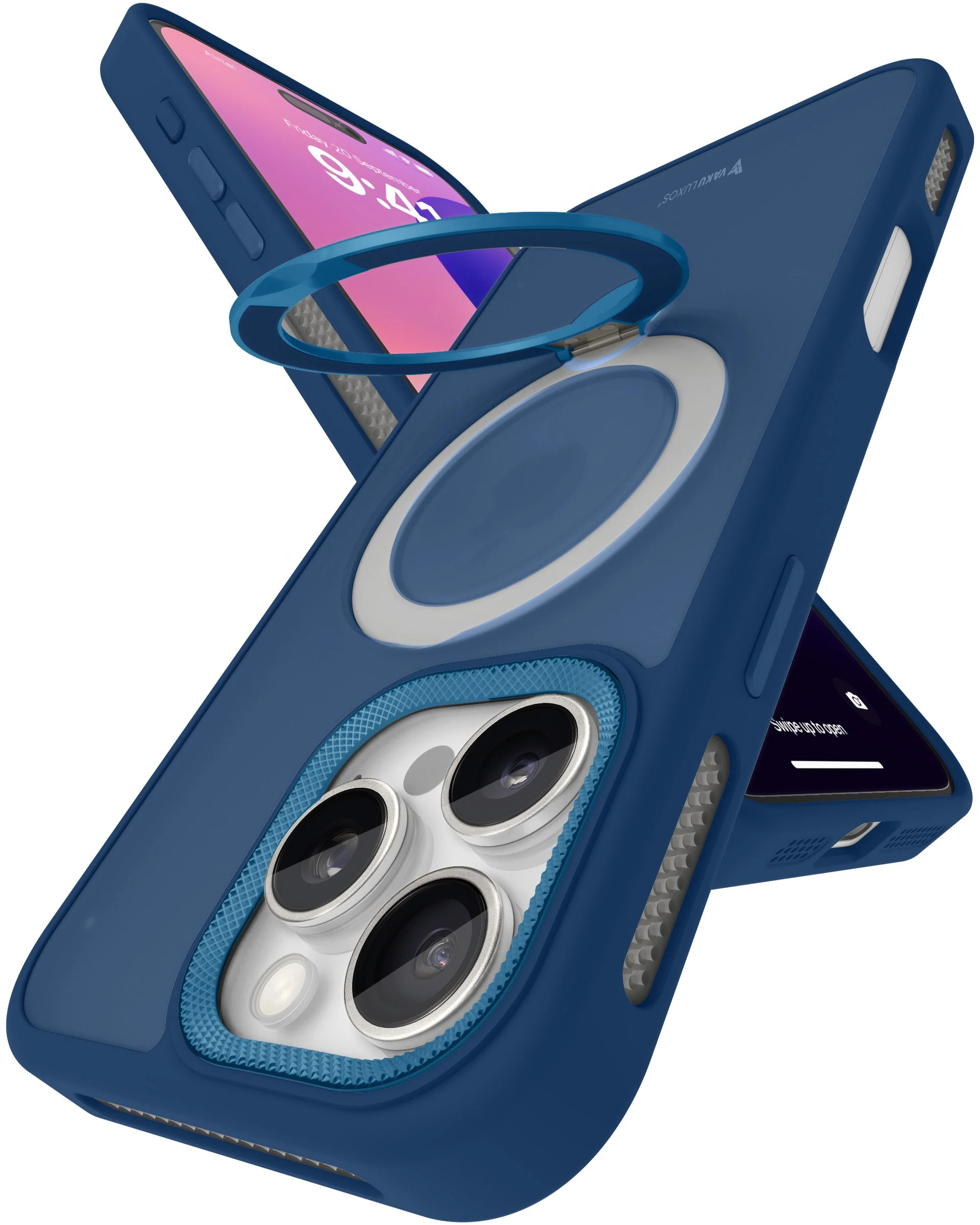 Vaku Luxos ® Apple iPhone 16 Pro Ariston Kickmag Shockproof Back Cover - Image 7