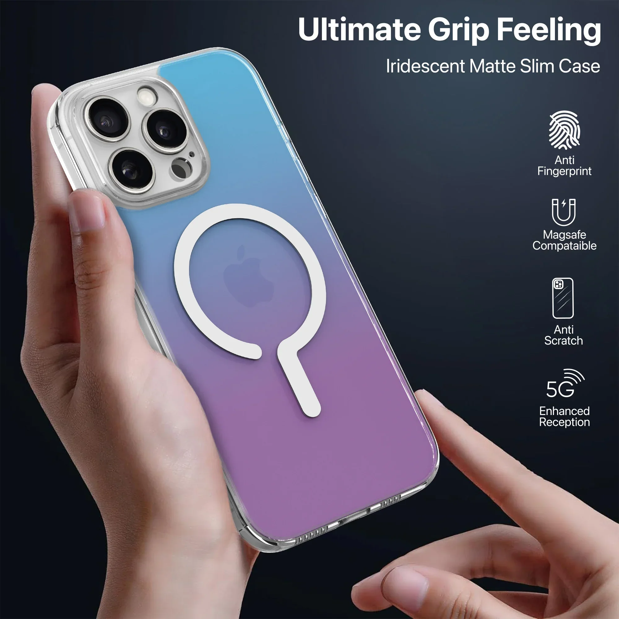 Vaku Luxos ® Apple iPhone 16 Pro Infinity MagPro Gradient Colored Back Cover - Image 3