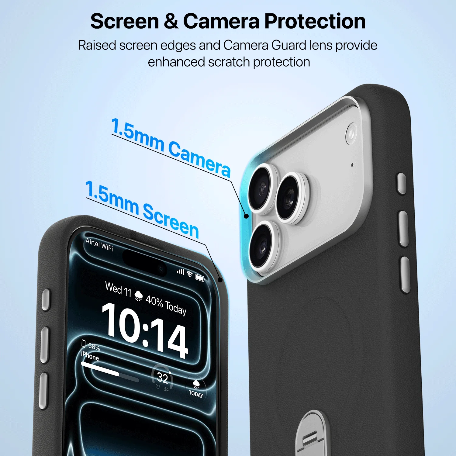 Vaku Luxos ® Apple iPhone 17 Pro Zayro Magpro Leather Military-Grade Back Cover - Image 2