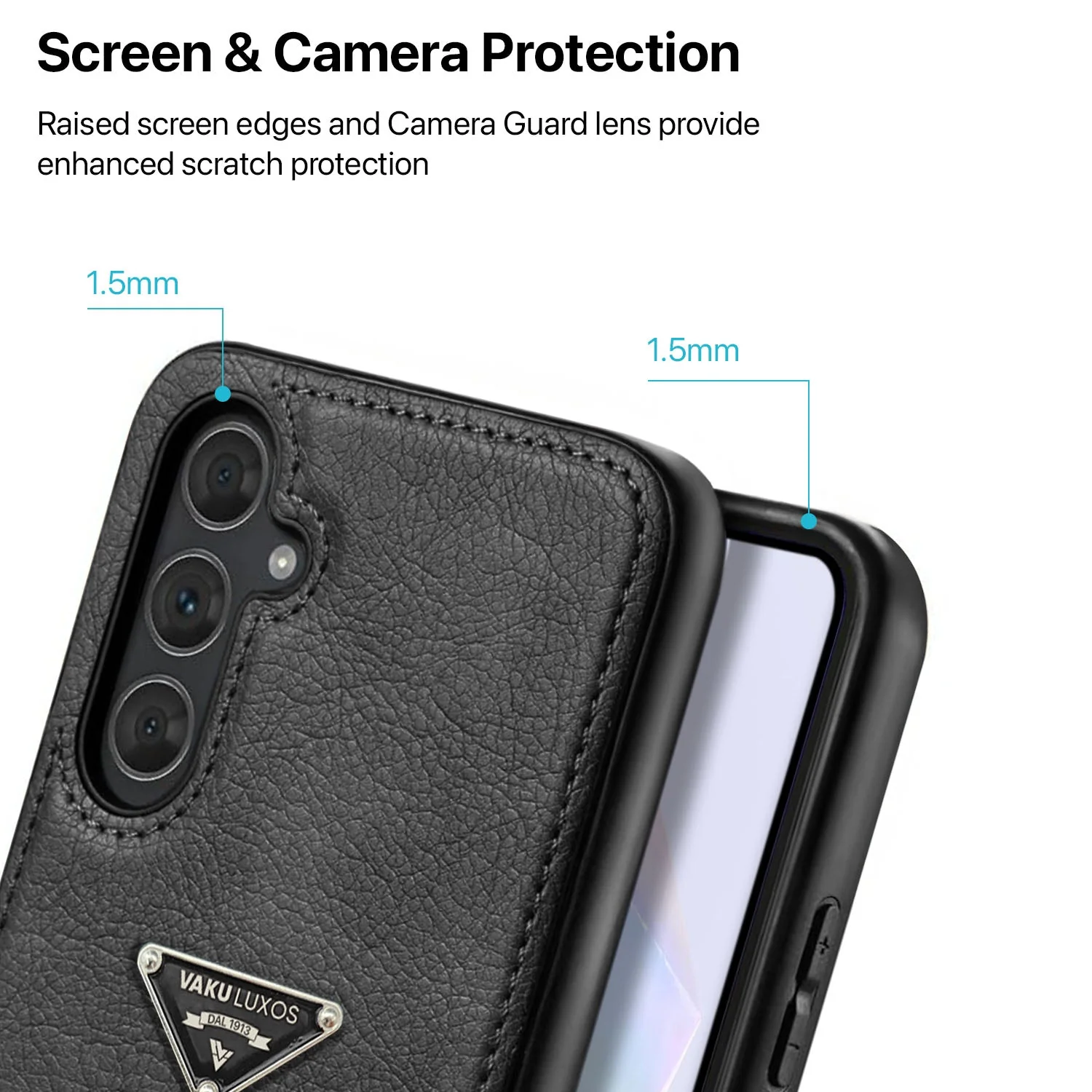 Vaku Luxos ® Samsung Galaxy A35 5G Nyxen Premium Leather Stitched Back Cover - Image 4