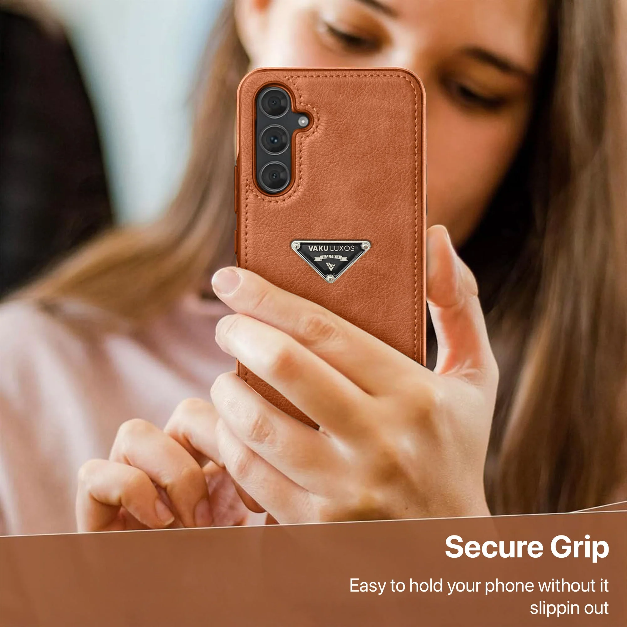 Vaku Luxos ® Samsung Galaxy A55 5G Nyxen Premium Leather Stitched Back Cover - Image 9