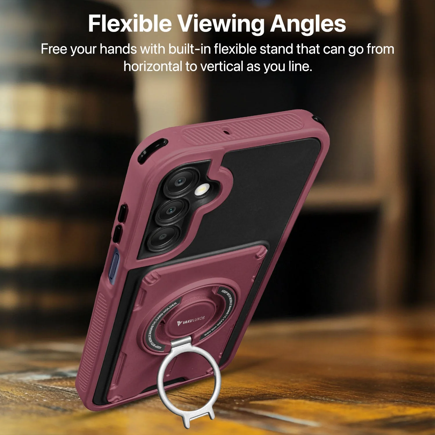 Vaku Luxos ® Samsung Galaxy S23 FE Axion Armor Military Grade Protective Back Cover - Image 4