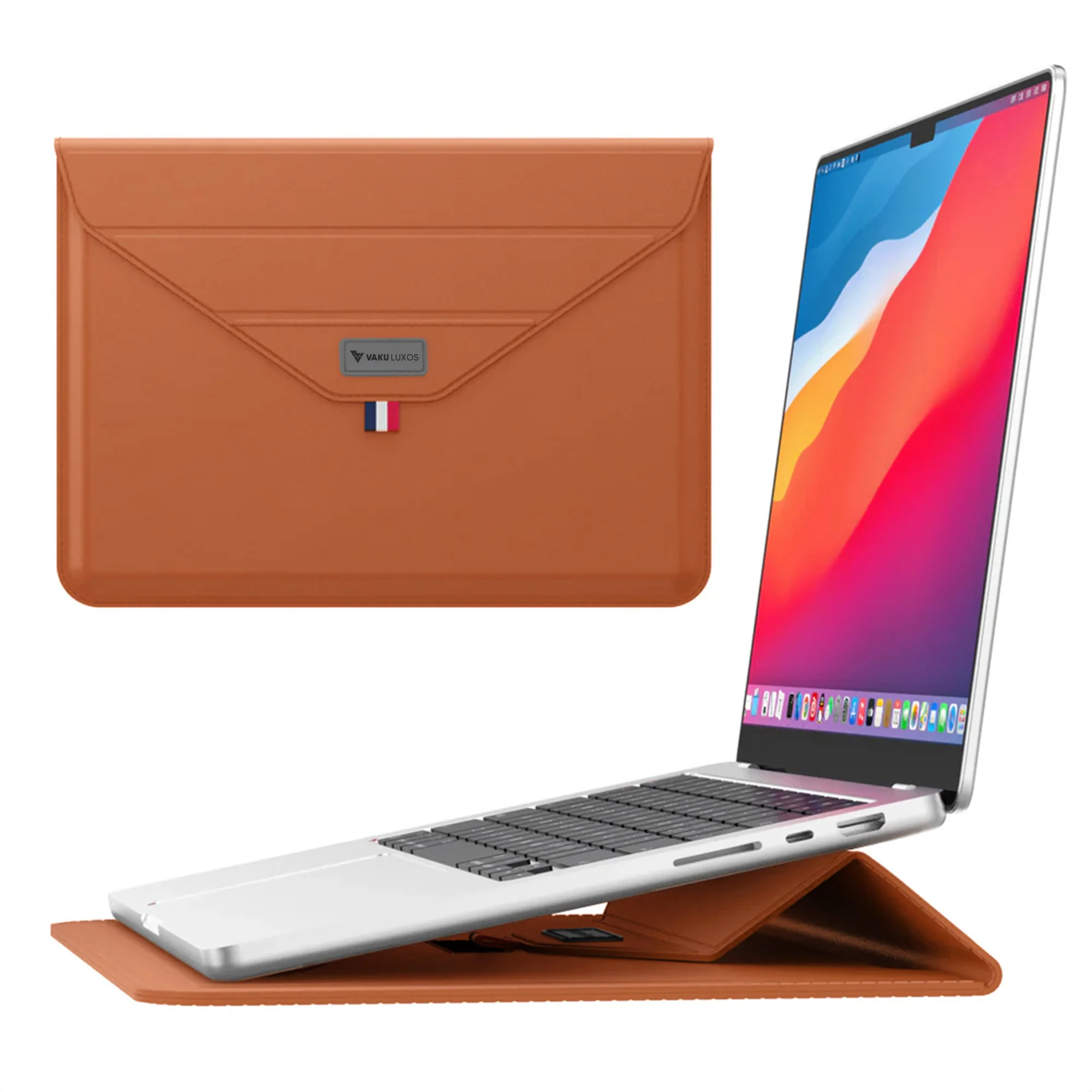 Vaku Luxos ® URBANMATE MacBook & Laptop Sleeve 13/14 Inch Vegan Leather Ultra-Thin Protection Sleeve - Image 10
