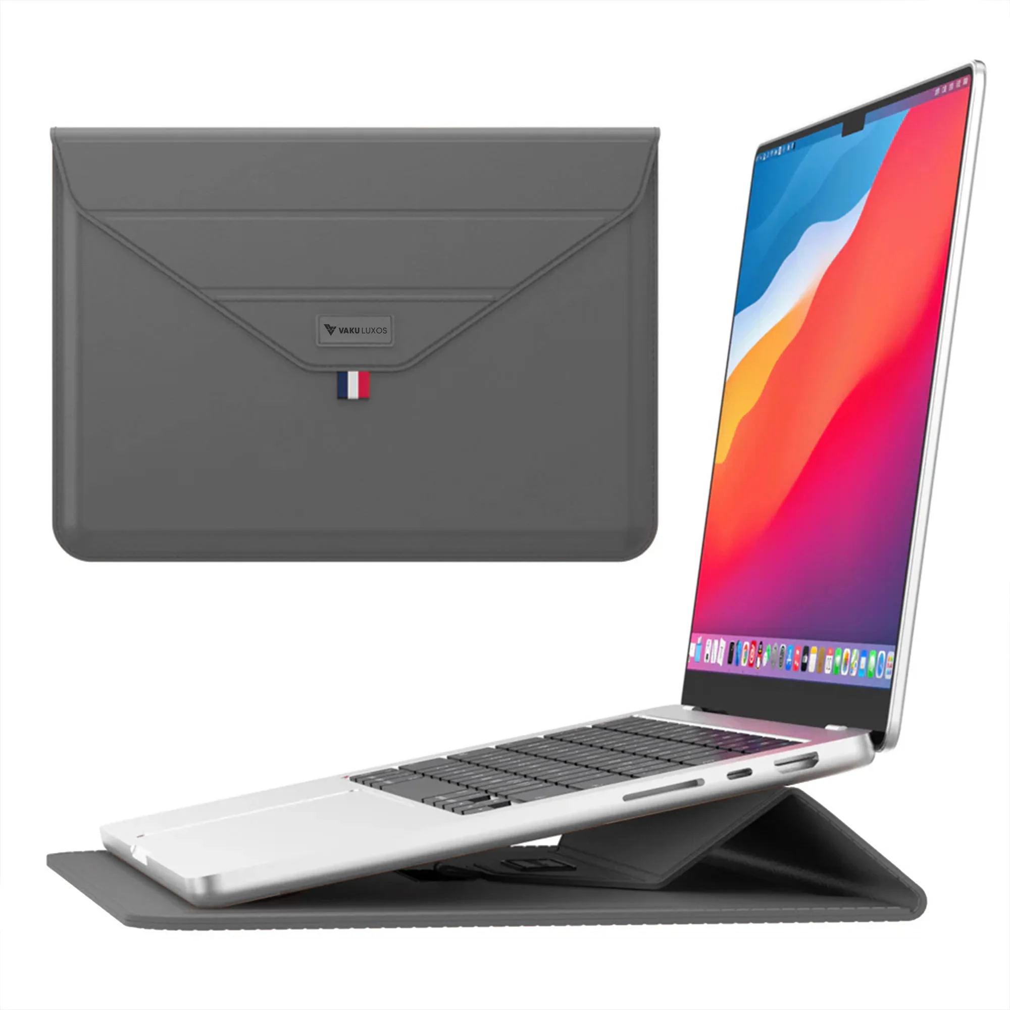 Vaku Luxos ® URBANMATE MacBook & Laptop Sleeve 15/15.6 Inch Vegan Leather Ultra-Thin Protection Sleeve - Image 9