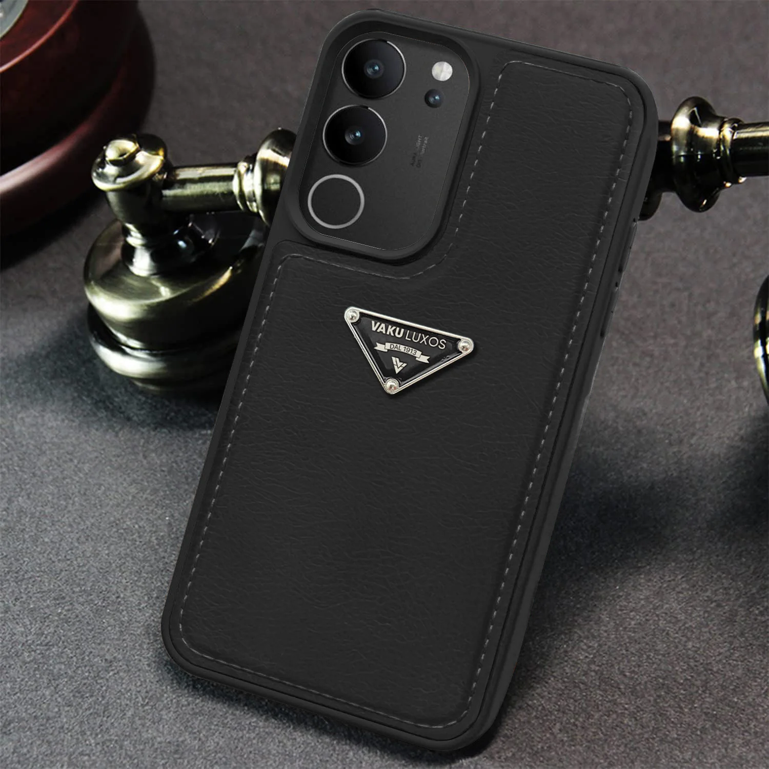 Vaku Luxos ® Vivo V29 Pro 5G Nyxen Premium Leather Stitched Back Cover - Image 6