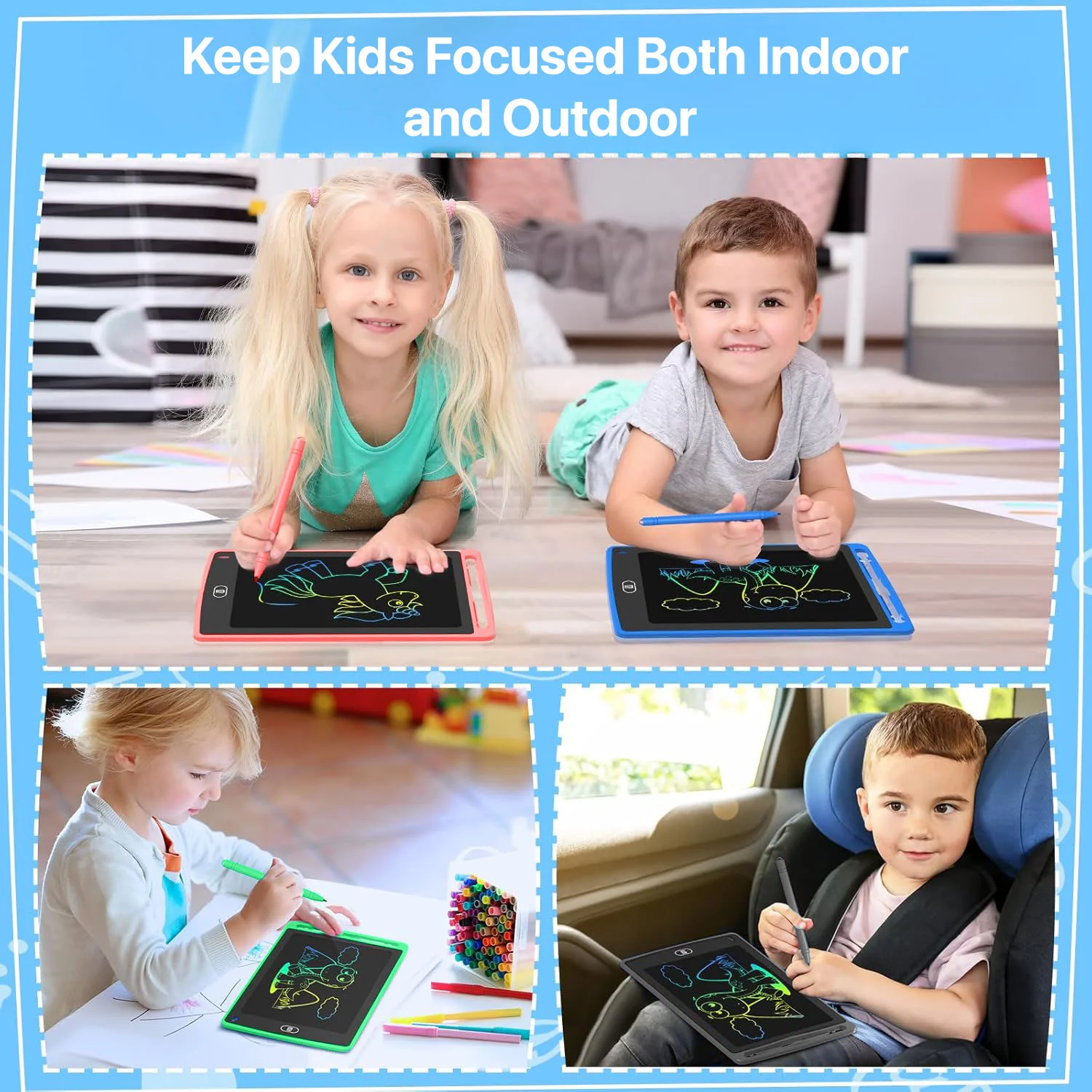 Vaku Luxos ® 12 Inch Rewritable LCD Writing Tablet Digital Slate Pad - Image 4
