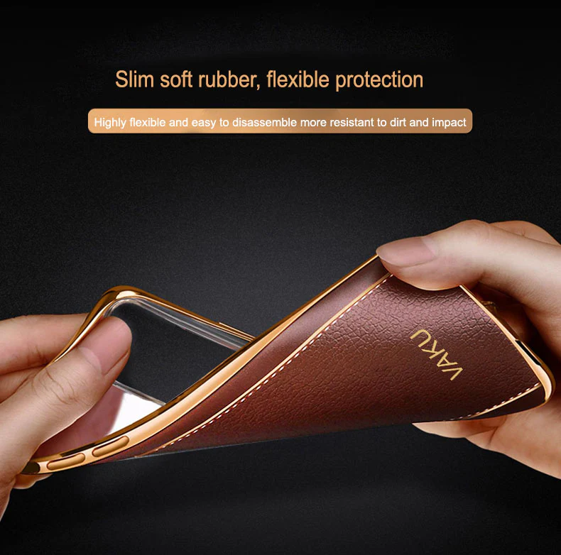 Vaku® Redmi Note 11T 5G Luxemberg Series Leather Stitched Gold Electroplated Soft TPU Back Cover - Image 7